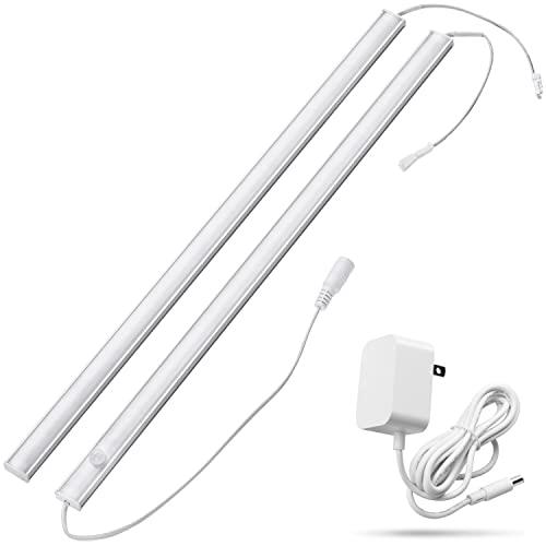 LED 人感センサーライト 40cm バーライト 連結可能 明るい コンセントに接続 スリム 薄型 AC電源付き マグネット 貼り付け 室内/キッチン/棚下/台...