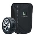 LIBZAKI タイヤカバー 屋外 防水 4本タイヤ保管 厚手300D 幅85*高さ120cm 大型 ミニバン SUV RV用(16/17/18/19インチ)