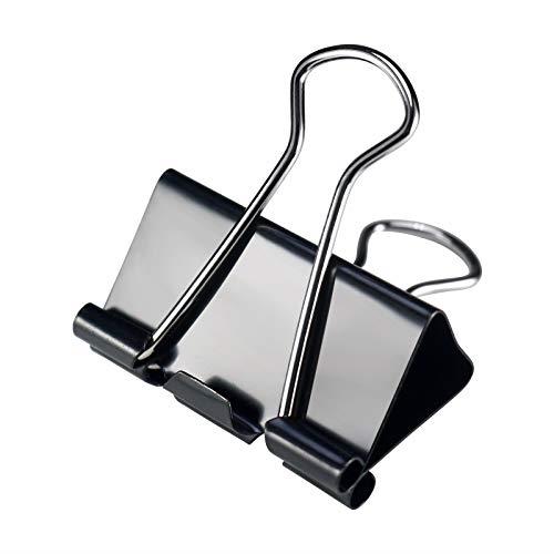 lingzaling 32mm ダブルクリップ ブラック 24個入り