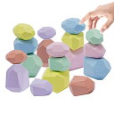 Promise Babe 積み木 ブロック 18個 大きさ違う キャンデー系 カラフル 木製 バランスゲーム 知育玩具 色認識 指先トレーニング 早期開発 赤ち...