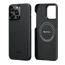 「PI TAKA」 iPhone 15 Pro Max 用 ケース 600Dアラミド繊維製 MagSafe対応 MagEZ Case 4 超極薄・超軽量 カーボ...