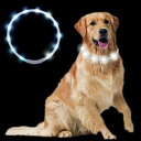 Sazuik 最新型 犬用光る首輪 発光首輪 usb充電式 装着簡単 柔らかい 軽量 サイズ調整可能 ペット 犬 猫 LED光る首輪 安全対策 視認性 3つの発...