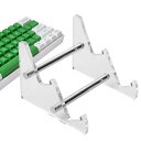 オフィス用キーボードホルダー | ポータブル キーボード ディスプレイ シェルフ ウォレット ディスプレイ スタンド 各種タイヤ付き - ホームオフィス用透明デ...
