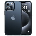 【本体の色 3色】CASEKOO iPhone 15 Pro Max 用 ケース 耐衝撃 滑り止め 指紋防止 米軍MIL規格 マット仕上げ ストラップホール付き SGS認証 黄変防止 耐久性 カバー ワイヤレス充電対応 アイフォン 15 プロマックス 用 6.7 インチ ケース(マットブラック)