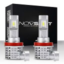 NOVSIGHT LEDヘッドライトH8/H9/H11/H16(国産車対応) ファンレス 高性能LEDチップ搭載 車/バイク用 8000LM(4000LM*2)...