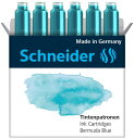 Schneider シュナイダー 万年筆 インクカートリッジ パステル 欧州共通規格 1箱6本入り バミューダブルー BS166134
