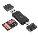 MOGOOD SDカードリーダー USB 2.0メモリカードリーダー Micro SDアダプターダブルコネクタ SDXC、SDHC、SD、MMC、RS-MMC、...