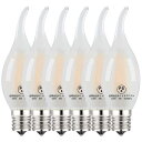 Zohadtak LED エジソン電球 シャンデリア電球 60W形相当 720lm E17 6W 復古電球 磨りガラスの材質 調光器非対応 2700K 電球色 ...