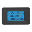 RUIZHI 多機能AC電力測定器、電力テスター、AC デジタル 電圧計 電力計 電流計 消費電力測定器 LCD表示 多機能電子測定機器 20A,青いバックライ...