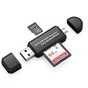 SDメモリー カードリーダー USBマルチカードリーダー 多機能 OTG SD/Micro SDカード両対応Micro usb/USB接続 Windows/Ne...
