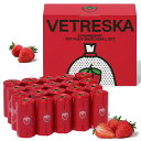 VETRESKA ベトレスカ ペット用 エチケット袋 うんちが臭わない袋 防臭袋 うんち処理袋 におわない袋 生分解性 苺の香りつき 漏れ防止 極厚廃棄物袋 猫...