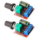 KILIGEN 2個 5A 5V-35Vミニ DC モータ PWM 速度コント ローラー スピード コントロール スイッチ調整可能スイッチ LED 調光器