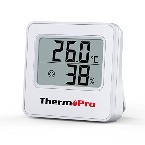 ThermoPro温湿度計 温度計 湿度計 デジタル 室温計 大画面 コンパクト 小さい温湿度計デジタル 高精度 センサー 見やすい 顔マーク 快適度目安表示 3way設置 壁掛け 卓上スタンド マグネット TP-157