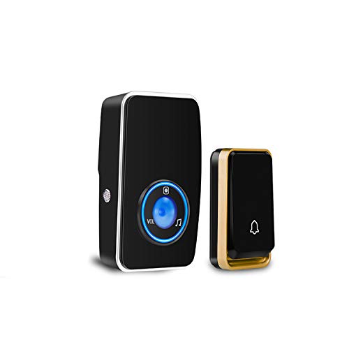 AURTEC ワイヤレスチャイム ワイヤレスベル 送信機1台受信機1台 ドアベル 玄関チャイム 呼び出しチャイムセット インターホン ドアフォン 防犯ドアベル ...