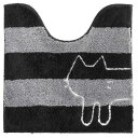 オカ(OKA) トイレマット グレー レギュラーサイズ うちねこ (ねこ かわいい)