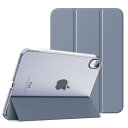 MoKo iPad mini7 ケース (A17 Pro、2024) / iPad mini 6 ケース iPad mini 第7/6世代 8.3インチ 2024/2021 半透明 オートスリープ機能 PencilPro/第2世代ワイヤレス充電に対応 三つ折りスタンド 高級PUレザー 裏地マイクロファイバー 軽量 薄型 傷防止 スマートケース GrayPu(2)