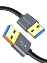 USB 3.0ケーブル,CableCreation USB 3.0 A (オス) - (オス) USB to USBケーブル HDDエンクロージャ、カメラ、手書...