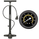 CXWXC 自転車 空気入れ 仏式/英式/米式 全バルブ対応 ゲージ付 160psi/ 1100kPa ロードバイク、クロスバイク、ママチャリなどの自転車対応 ...