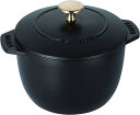 staub ストウブ 「 ラ ココット de GOHAN ブラック M 16cm 」 ご飯鍋 2合 鋳物 ホーロー鍋 IH対応 炊飯器 La Cocotte d...