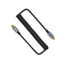 Micro USB変換ケーブル,CableCreation Micro USB to Micro USB コイルケーブル (0.17m〜1.2m) スプリングライン Micro USB OTGケーブル(金メッキピン及びアルミシェル) Androidスマートフォン/タブレット/DJIリモートなど対応 ブラック(2)