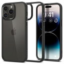 Spigen iPhone14Pro 用 ケース 衝撃吸収 耐衝撃 ストラップホール付き 米軍MIL規格取得 黄変なし TPU バンパーケース 2重構造 すり傷防止 ワイヤレス充電対応 ウルトラ・ハイブリッド ACS04961 (マット・ブラック)