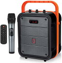 JYX スピーカーセット 拡声器 ワイヤレスマイク1本 Bluetooth 5.0対応 高低音強化機能搭載 充電式 ポータブル