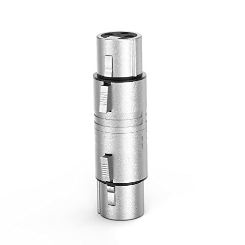 XLR, CableCreation キャノンケーブルXLR 3 Pinメス- 3ピンメス キャノンコネクタ マイクロフォン変換アダプタ