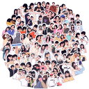 コラージュ 素材 女の子 シール 人物 おしゃれ ステッカー 100枚セット (恋人)