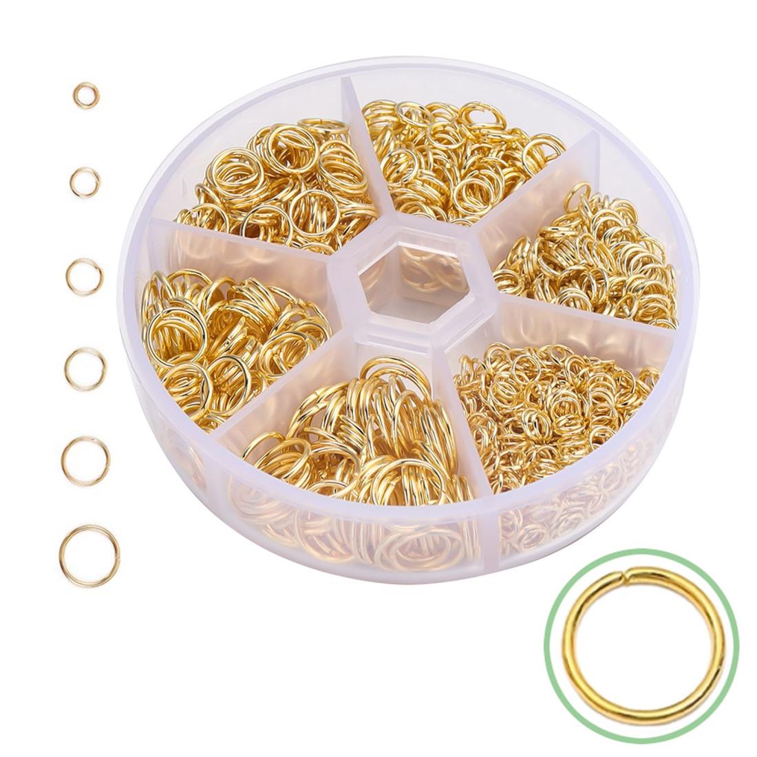 サムコス 丸カン 4-10mm 6種 ジャンプリング キーホルダー パーツ 金具 鉄製 基礎パーツ スプリットキーリング DIY用 クラフト用品 ブレスレット ...