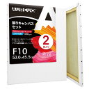 AUREUO 張りキャンバス セット F10 (53.0cmx45.5cm) 中目 全麻 2枚 リネン 専門の絵画用具 芸術絵創作 現代油絵 美術装飾 水彩画・...