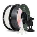 Creality PLAフィラメント 黒+白 PLA 1.75mm ±0.02mm 1KG*2 3Dプリンター フィラメント PLA 分解性 環境に優しい FD...
