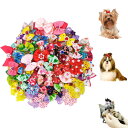 LYHMHAMY ペット用 犬用リボン 髪飾り 20個入 ペット用 小型犬 中型犬 犬用 猫用 お祝いパーテ クリスマス グラマーパーティー カラーミックス