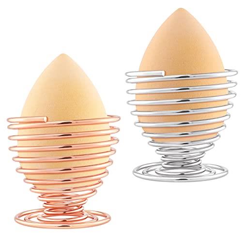 スポンジホルダー パフホルダー Luxspire メイクスポンジスタンド ステンレス製 バネ螺旋型 メイクスポンジパフ専用 メイクアップ道具 立てて収納 化粧道...