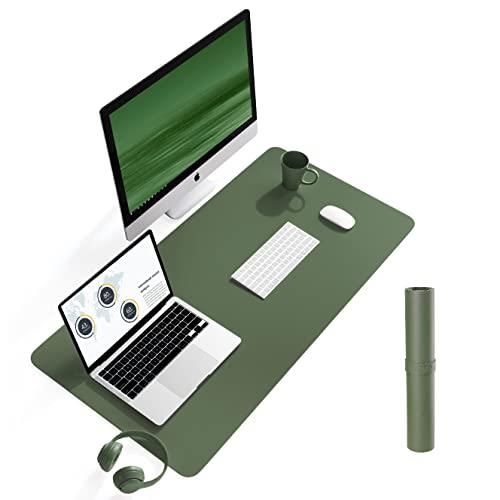 デスクマット レザーデスクパッド 大型マウスパッド 裏面はスエード 滑り止め 厚さ2mm 防水 防油 断熱 お手入れ簡単 オフィス 自宅用 装飾用 デスクパッド...