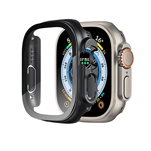 BELIYO Apple Watch ケース 49mm 45mm 44mm 41mm 40mm 対応 Apple Watch アップルウォッチ専用 アップルウォッチ ケース PC素材 一体型 Apple Watch カバー 全面保護 二重構造 防塵 アップルウォッチ カバー 日本旭硝子材 キズ防止 軽量 強化ガラス Apple