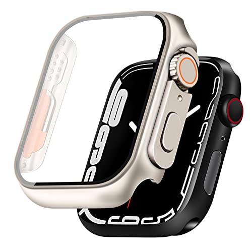 【強化モデル】BELIYO Apple Watch ケース シリーズ 7/8 45mm と互換性があり 数秒で Ultra シリーズの外観に変換できます アップ...