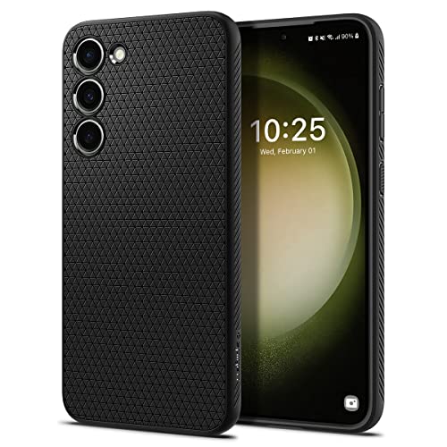 [マラソン期間中ポイント5倍]Spigen Galaxy S23 ケース アラミド [ SC-51D | SCG19 ] TPU ソフトケース 耐衝撃 米軍MIL規格取得 カメラ保護 傷防止 衝撃吸収 Qi充電 ワイヤレス充電 リキッド・エアー ACS05712 (マット・ブラック)