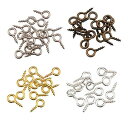 ヒートン ネジ フック 金具 パーツ ハンドメイド DIY 用 手芸用品 8mm 10mm 12mm 12マスケース入り 3サイズ×4色/セット 合計360個