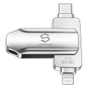 Apple MFi 認証iPhone USBメモリ128GBフラッシュドライブ iPhone メモリー iPhone バックアップ iPad USBメモリ アイ...