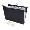 DoocliB ファイルケース 7ポケットドキュメントファイル a4 拡張ファイルフォルダー 持ち運び アコーディオンファイル ヨコ型 書類収納ジャバラ 区分け...