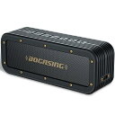 BOGASING M4 ワイヤレスポータブル Bluetooth スピーカー アウトドア IPX7 防水 防塵 耐衝撃 40W出力 大音量 重低音 ステレオ機能 マイク付き 最大24時間連続再生 USB-C接続 AUX ケープルポートTFカード対応 (black) (black)(2)