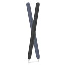 超薄型 Apple Pencil 2 シリコン保護ケース Apple Pencil 第二世代のみに適用 二本セット (黒,ネイビー)