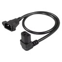 CERRXIAN IEC 320 C14 オス C13 メス 上方 90 ° アダプター PDU PSU UPS 3-ピン AC パワー 延長 ケーブル 0.6...