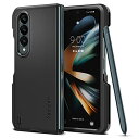 Spigen Galaxy Z Fold 4 5gケース ペン収納 超薄型 超軽量 耐衝撃 ワイヤレス充電 対応 さらさら マット仕上げ レンズ保護 指紋防止 ...