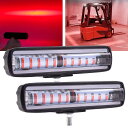 X-STYLE フォークリフトライト 倉庫 作業用 警告灯 18W 赤 LEDワークライト 作業灯 集光ライプ 12V 24V トラック トラクター 船舶 除雪...