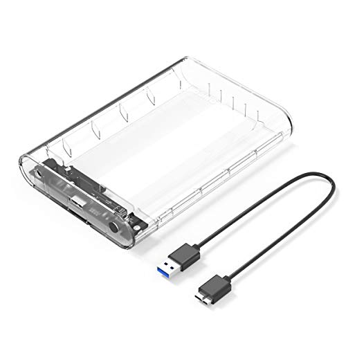 マラソン期間中ポイント5倍 ORICO 3.5インチ HDD ケース USB3.0 ドライブケース SATA3.0接続 5Gbps転送 3.5 HDD対応 16TBまで 電源アダプター付 静電気防止 PC材料 工具不要 透明ケース