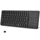 Ewin デュアルモード ワイヤレスキーボード テンキーパッド JIS日本語配列 2.4Ghz接続 無線 薄型 タッチパッド付き テンキー付き レシーバー付き ...