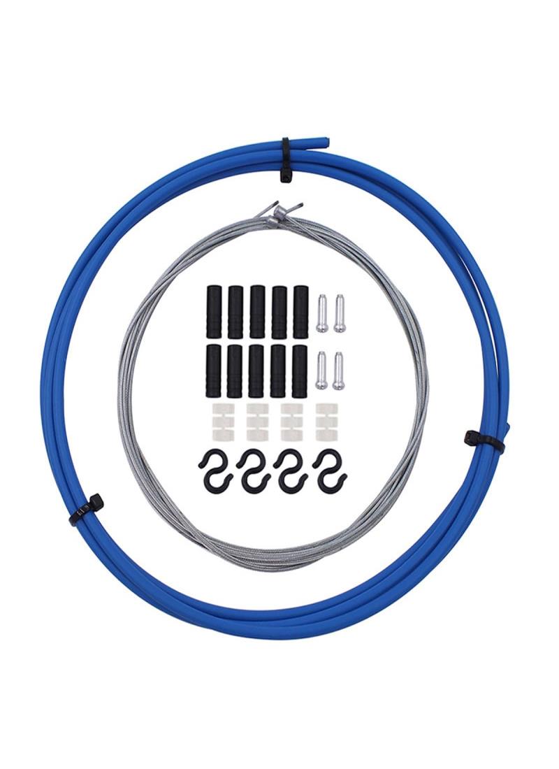harukita シフトケーブルセット 自転車 シフトワイヤー 自転車交換用 自転車パーツ セット 汎用性 マウンテンバイク ロードバイク 折りたたみ式の車 耐久性（ブルー）