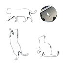 MAZERO 車 エンブレム 猫 ステッカー かわいい キャラクター おもしろ ねこ アニマル 金属ステッカー 3D 防水 メタル デカール シール ラベル バ...