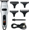 CkeyiN 電動 バリカン メンズ 散髪 精密彫刻 0.1mm ミニサイズ ヘアトリマー 刃水洗可 コードレス ヘアーカッター T字カミソリ USB充電式 家...